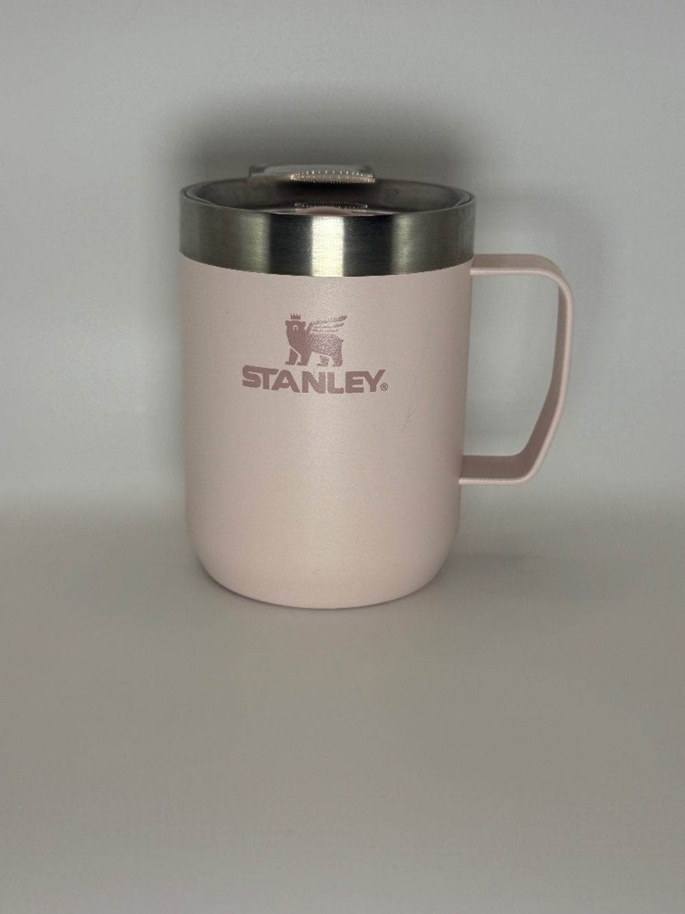 Stanley 8oz Classic Camp Mug Rose Quartz Pink Insulated Coffee Cup Lid